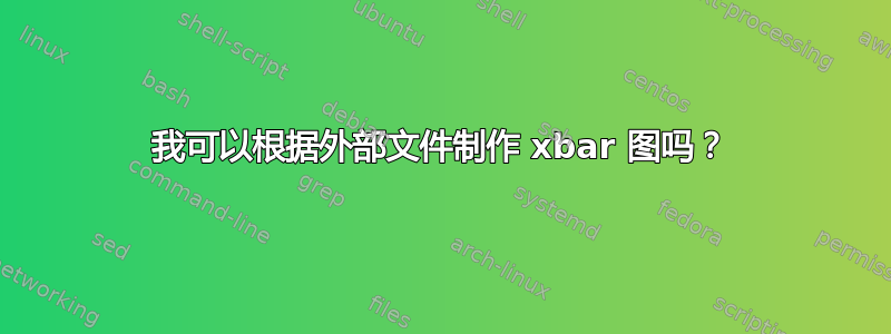 我可以根据外部文件制作 xbar 图吗？