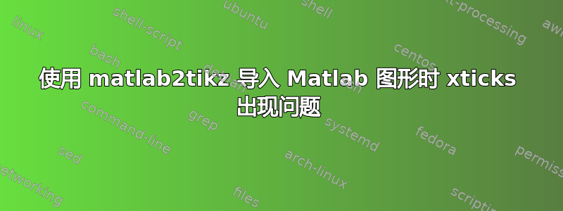 使用 matlab2tikz 导入 Matlab 图形时 xticks 出现问题