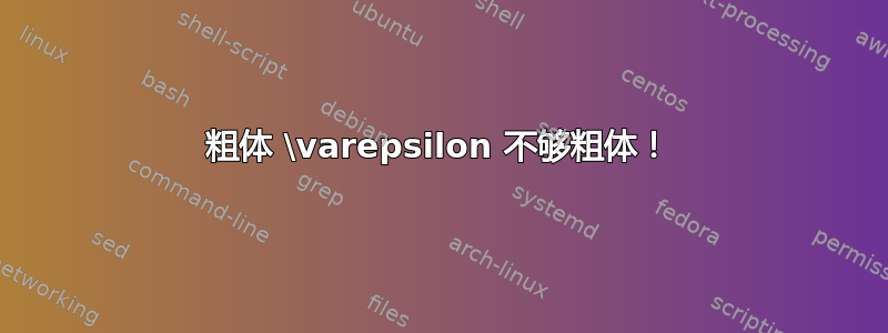 粗体 \varepsilon 不够粗体！