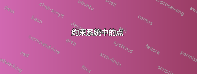 约束系统中的点