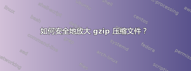 如何安全地放大 gzip 压缩文件？