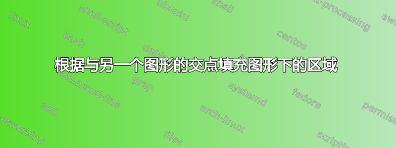 根据与另一个图形的交点填充图形下的区域