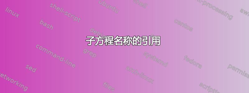 子方程名称的引用