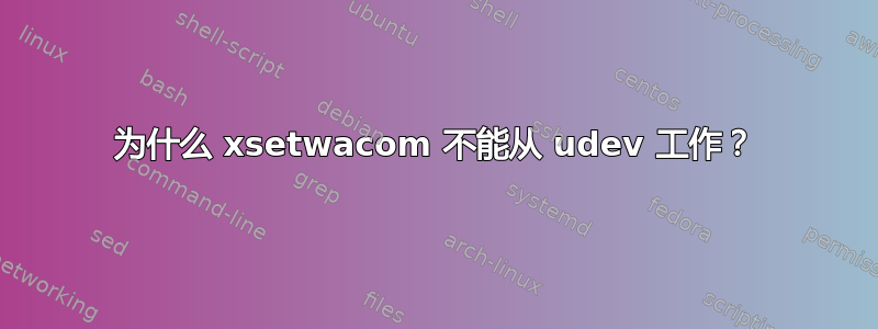 为什么 xsetwacom 不能从 udev 工作？