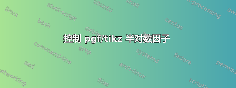 控制 pgf/tikz 半对数因子