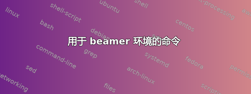 用于 beamer 环境的命令