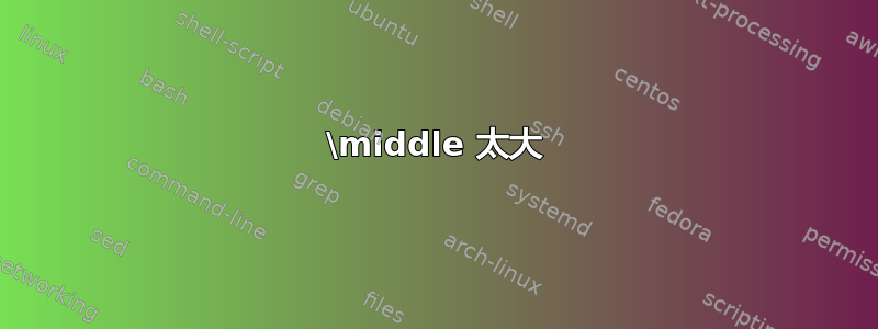 \middle 太大