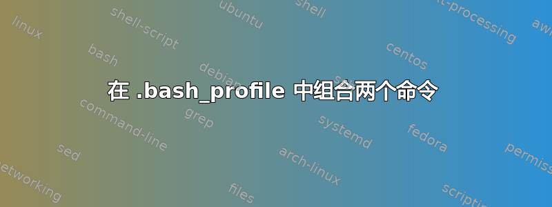 在 .bash_profile 中组合两个命令