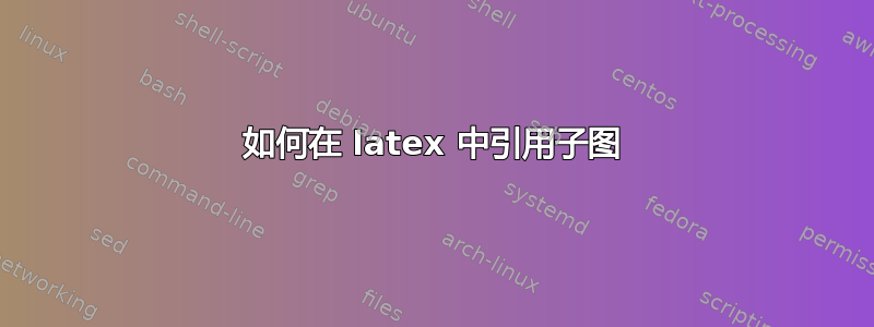 如何在 latex 中引用子图