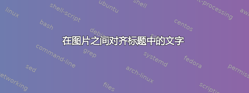 在图片之间对齐标题中的文字