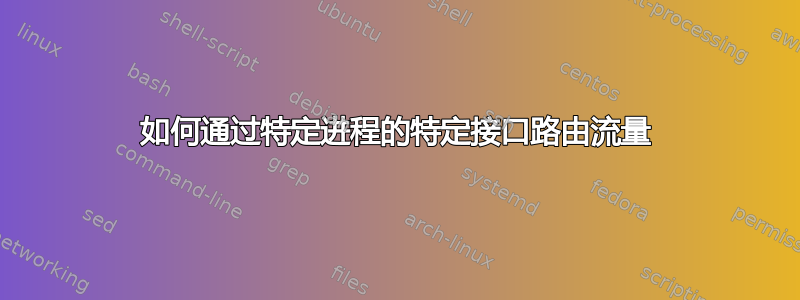 如何通过特定进程的特定接口路由流量