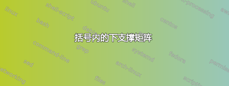 括号内的下支撑矩阵