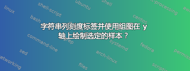 字符串列刻度标签并使用组图在 y 轴上绘制选定的样本？