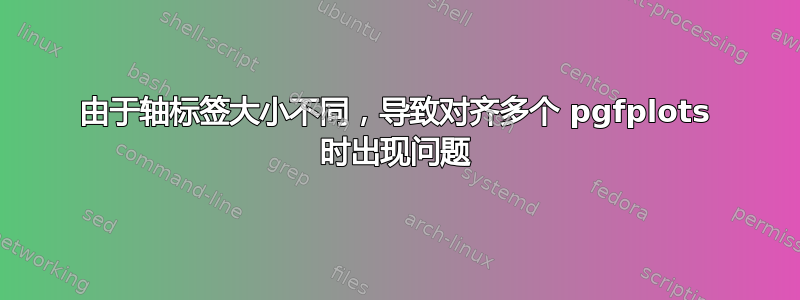 由于轴标签大小不同，导致对齐多个 pgfplots 时出现问题