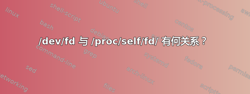 /dev/fd 与 /proc/self/fd/ 有何关系？