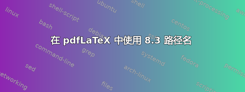 在 pdfLaTeX 中使用 8.3 路径名