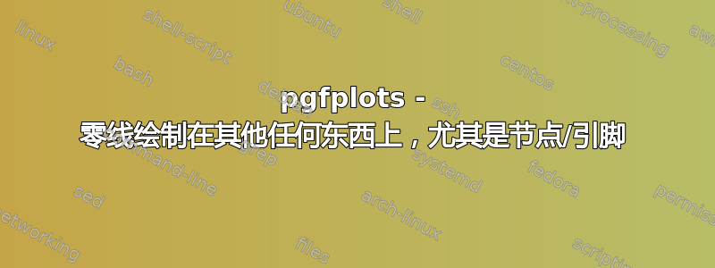 pgfplots - 零线绘制在其他任何东西上，尤其是节点/引脚