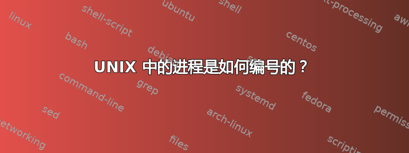 UNIX 中的进程是如何编号的？