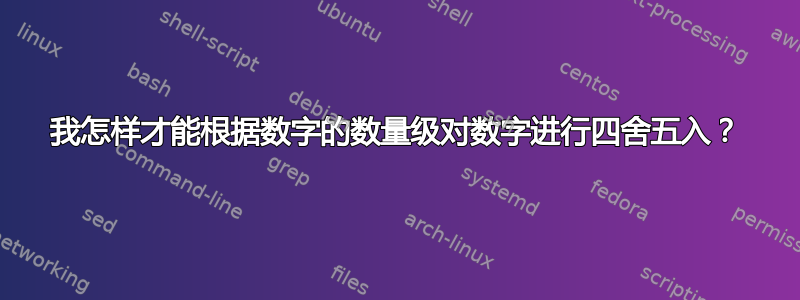 我怎样才能根据数字的数量级对数字进行四舍五入？