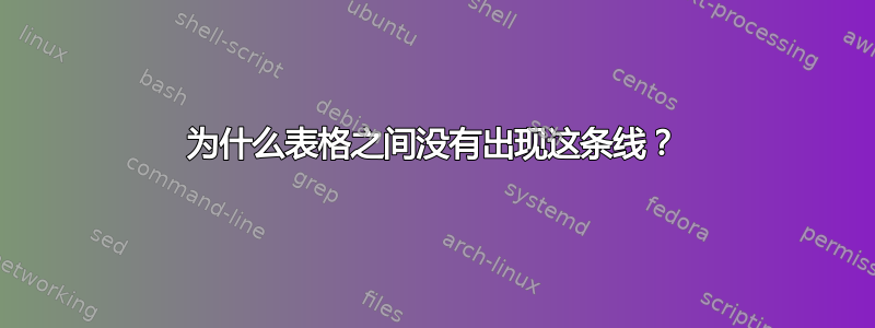 为什么表格之间没有出现这条线？