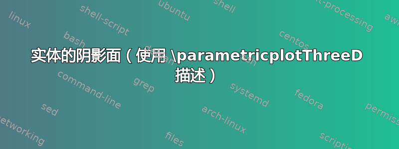 实体的阴影面（使用 \parametricplotThreeD 描述）