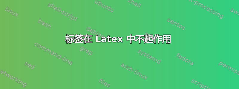 标签在 Latex 中不起作用