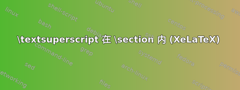 \textsuperscript 在 \section 内 (XeLaTeX)