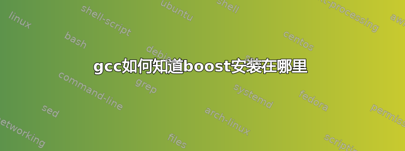 gcc如何知道boost安装在哪里