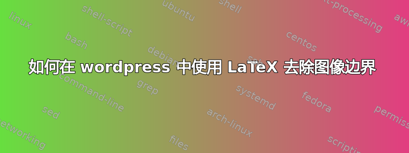 如何在 wordpress 中使用 LaTeX 去除图像边界