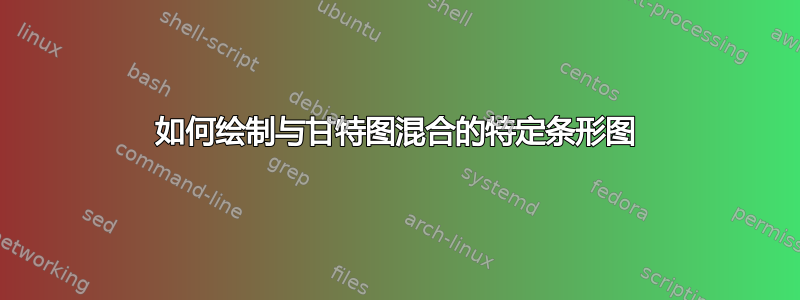 如何绘制与甘特图混合的特定条形图