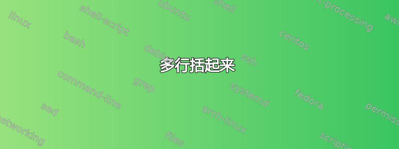 多行括起来