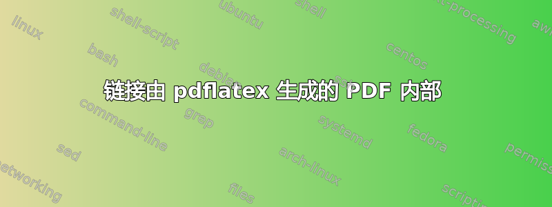 链接由 pdflatex 生成的 PDF 内部