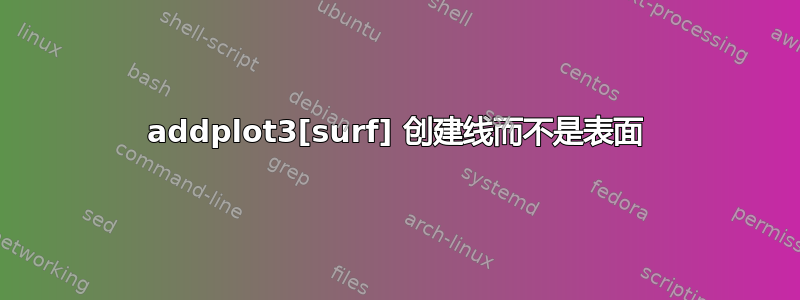 addplot3[surf] 创建线而不是表面