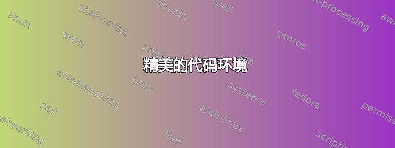 精美的代码环境