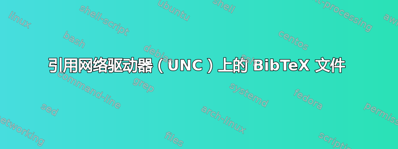 引用网络驱动器（UNC）上的 BibTeX 文件