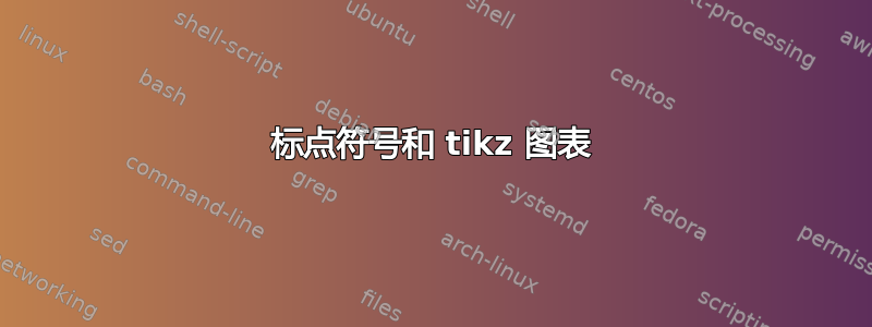 标点符号和 tikz 图表