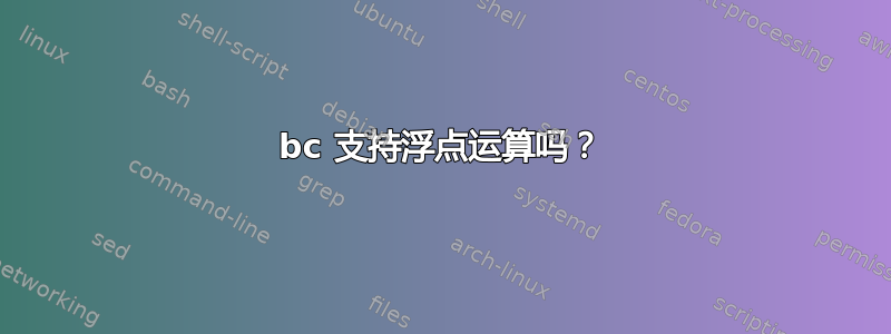 bc 支持浮点运算吗？