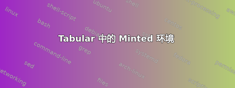 Tabular 中的 Minted 环境