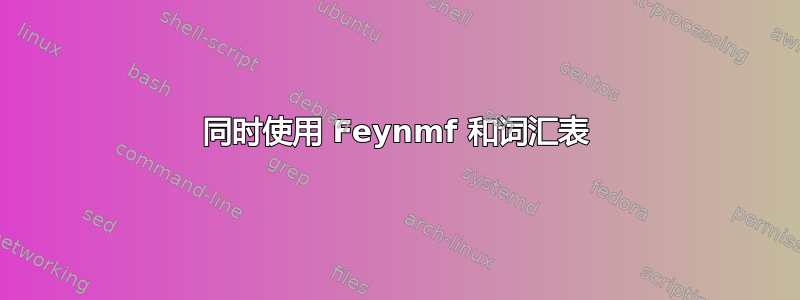 同时使用 Feynmf 和词汇表