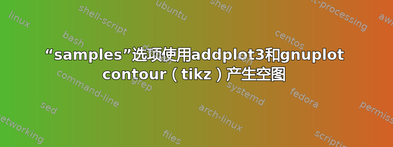 “samples”选项使用addplot3和gnuplot contour（tikz）产生空图