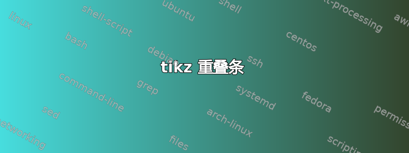 tikz 重叠条