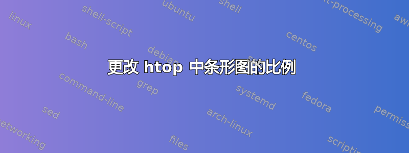 更改 htop 中条形图的比例