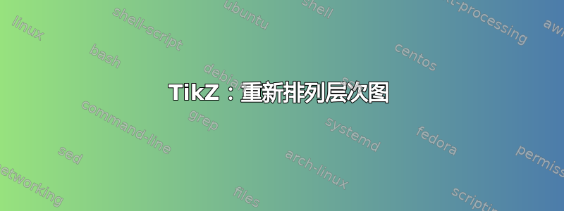 TikZ：重新排列层次图