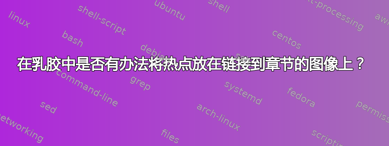 在乳胶中是否有办法将热点放在链接到章节的图像上？