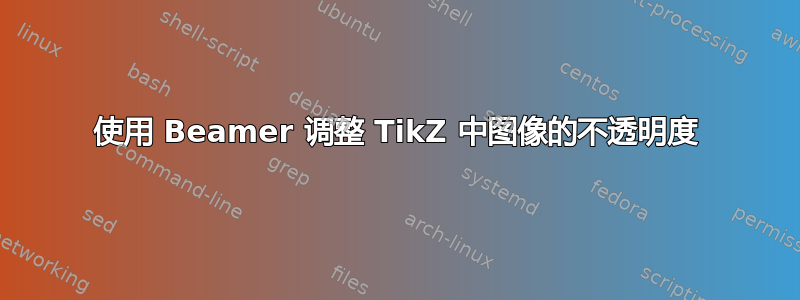 使用 Beamer 调整 TikZ 中图像的不透明度