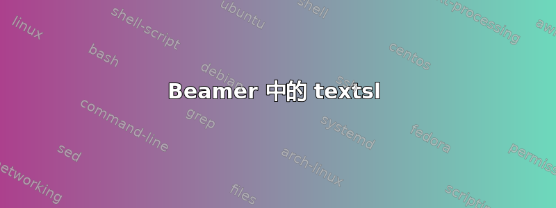 Beamer 中的 textsl