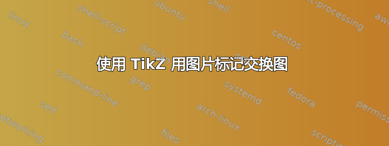 使用 TikZ 用图片标记交换图