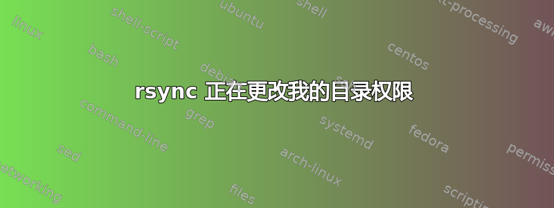 rsync 正在更改我的目录权限