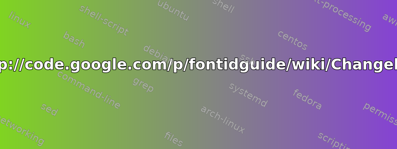 http://code.google.com/p/fontidguide/wiki/Changelog