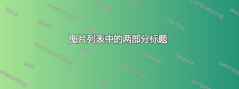 图片列表中的两部分标题